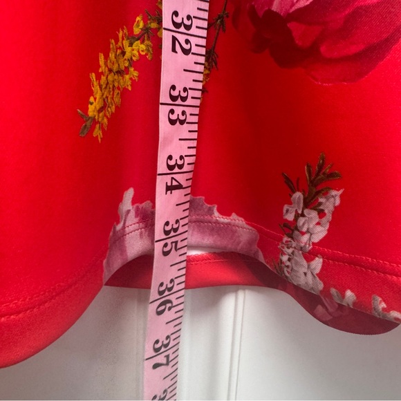 Ted Baker Red "Kinle" Cabana Floral Skater Dress - Picture 7 of 16